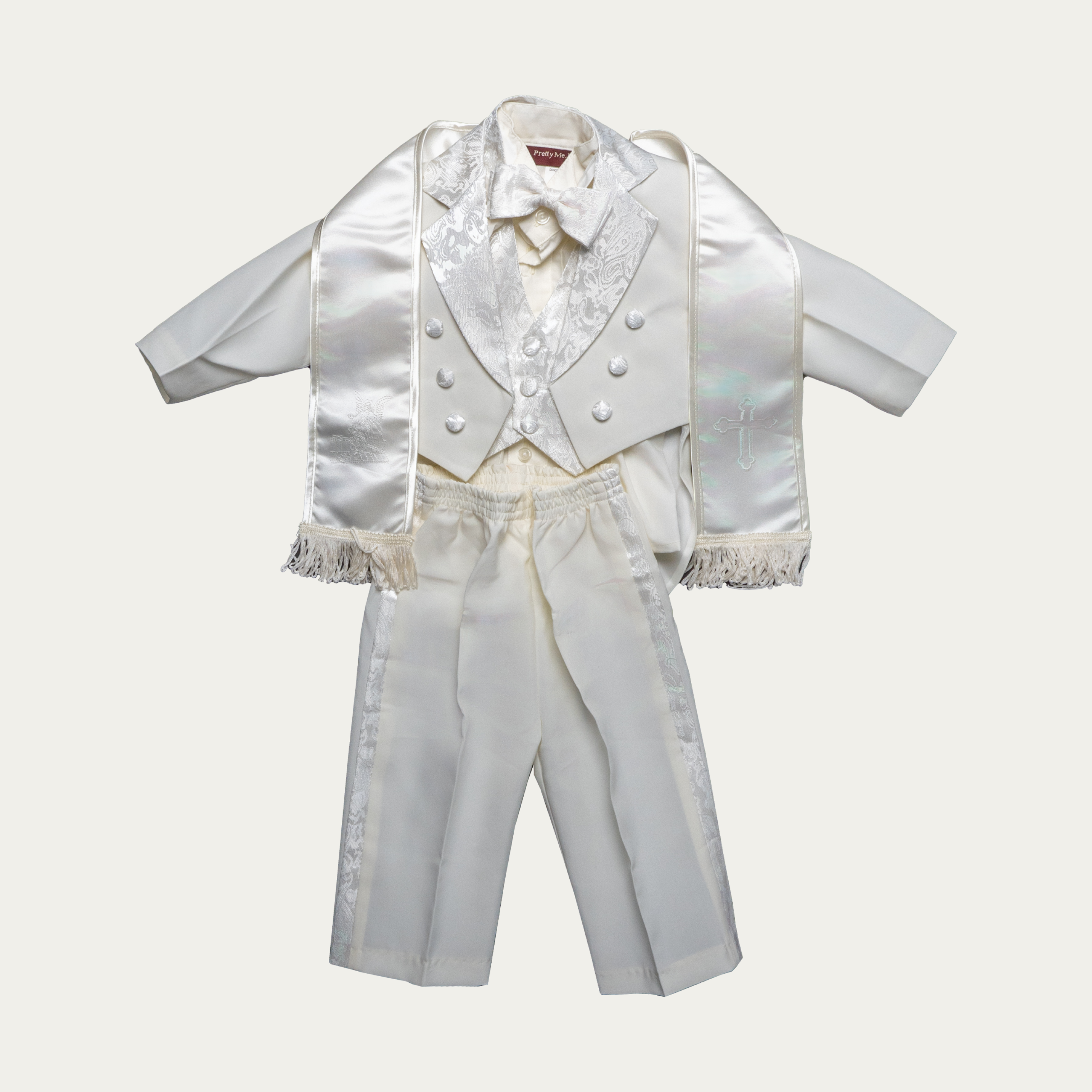 Boy's Silk Baptism Suit with Stole - 156