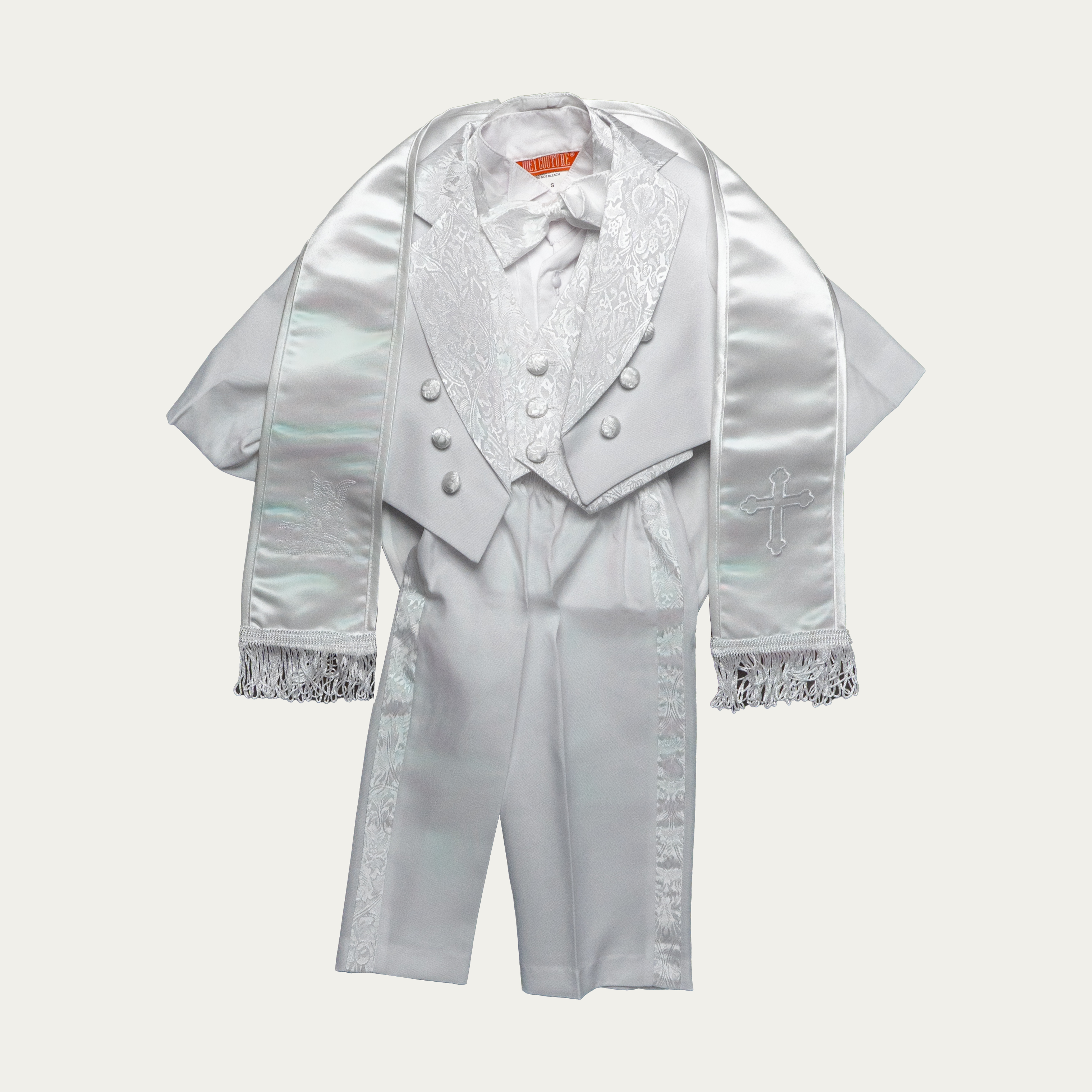 Boy's Silk Baptism Suit with Stole - 156
