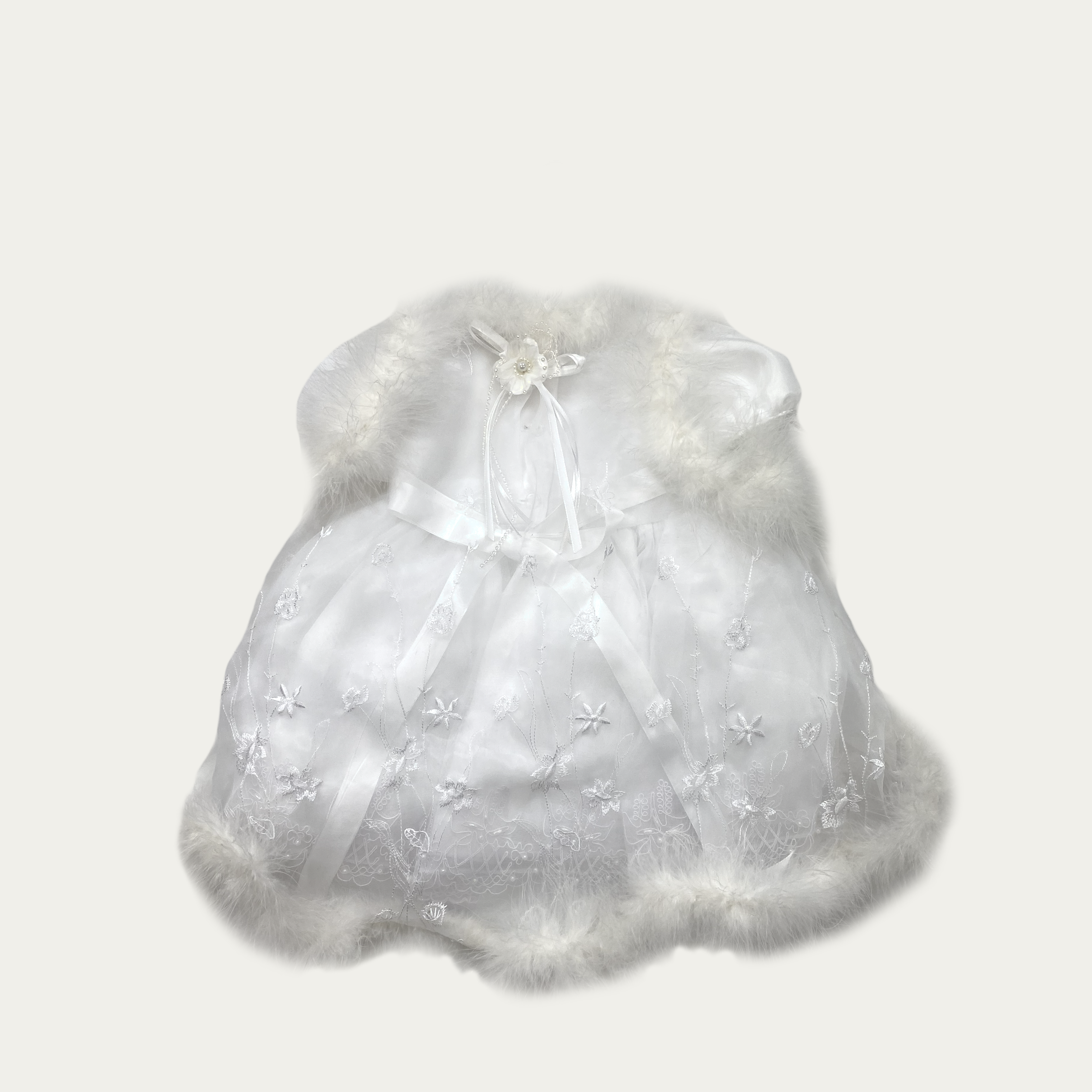 Girl's Snowdrop Faux Fur Christening Set with Bonnet with Bonnet - 2026