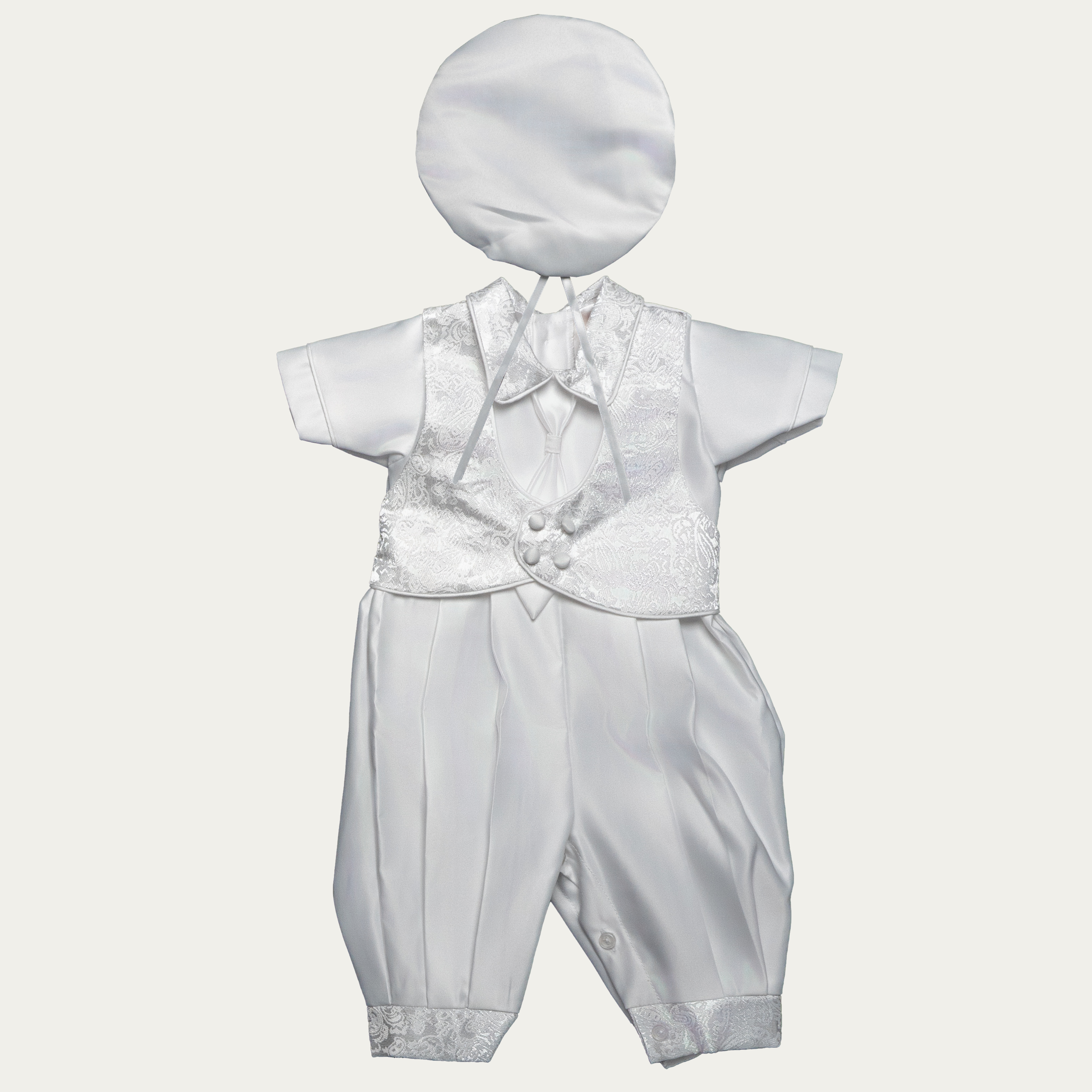 Boy's Paisley Vest Romper Set - 503