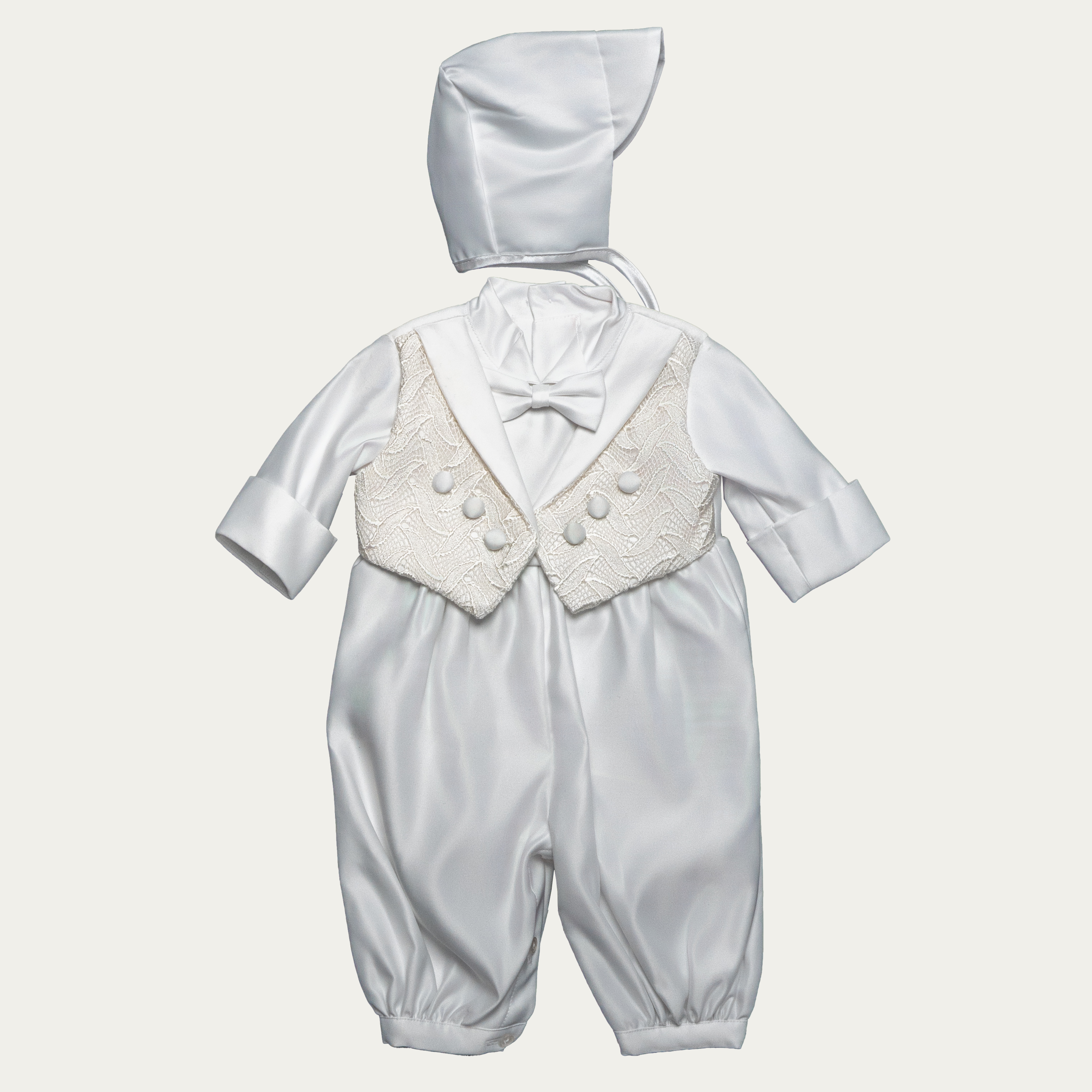 Boy's Textured Vine Vest Christening Set - 5180