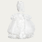 Girl's Cathedral Christening Dress with Bonnet - 6759