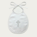 Embroidered Cross Christening Bib - 96